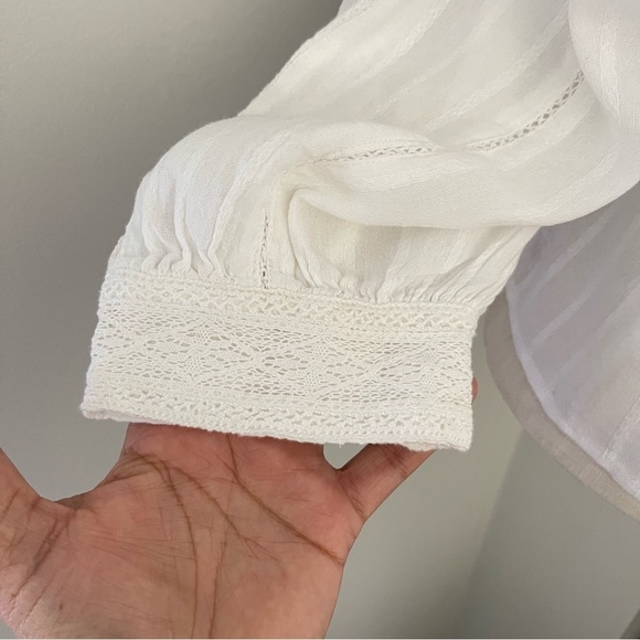 American Eagle Outfitters White cropped top NWT size Small Y2K style - Picture 3 of 5